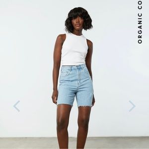 Oak & Fort Long Denim Shorts
